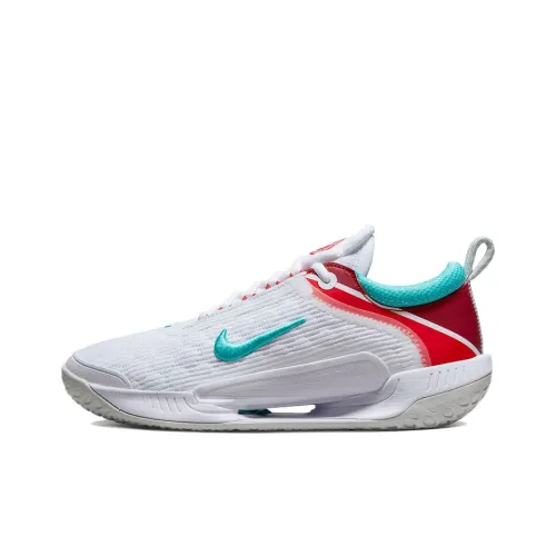 Nike Court Zoom NXT HC White Light Silver Habanero Red Washed Teal (Women's)