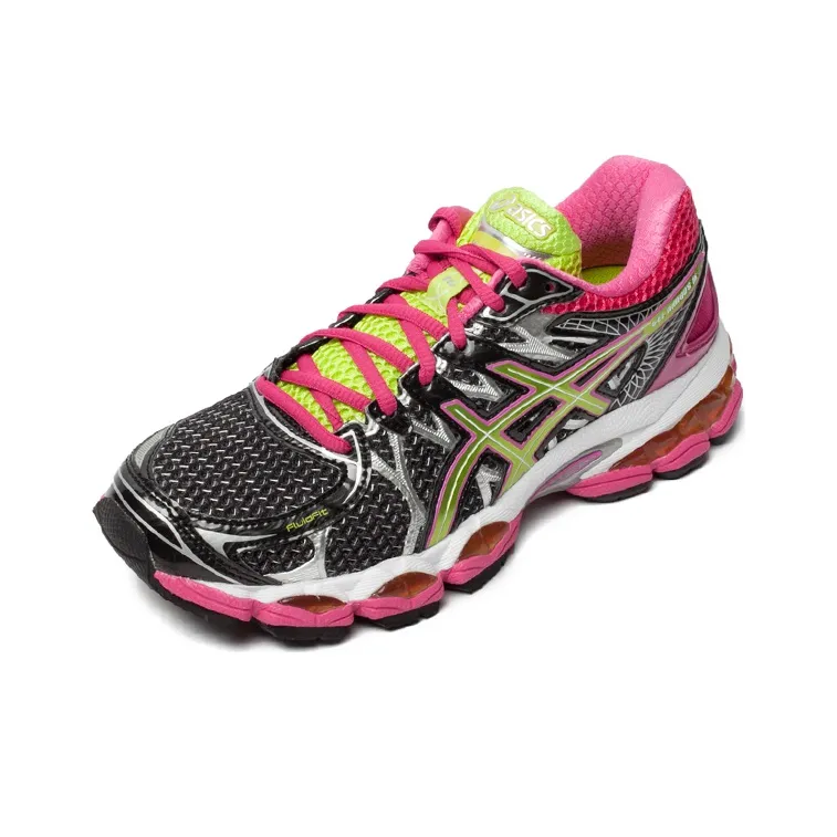 Asics GEL-Nimbus 16 Breathable Low-Top Running Shoes Women's Lime Silver-2