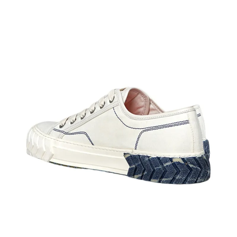 Both Skateboard Shoes Women's Low Top White Blue-2