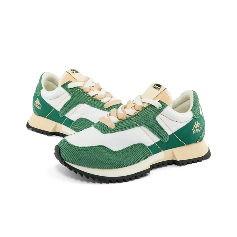 Kappa Coverage Low Top Casual Running Shoes Unisex White Green Yellow-3