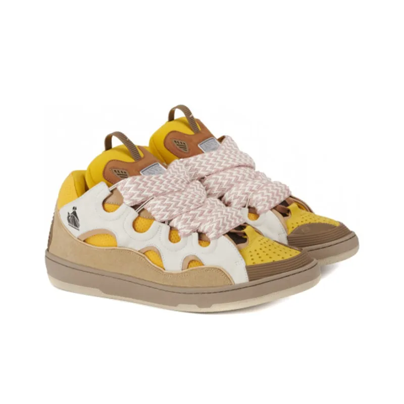 Lanvin Leather Curb Beige Yellow-2