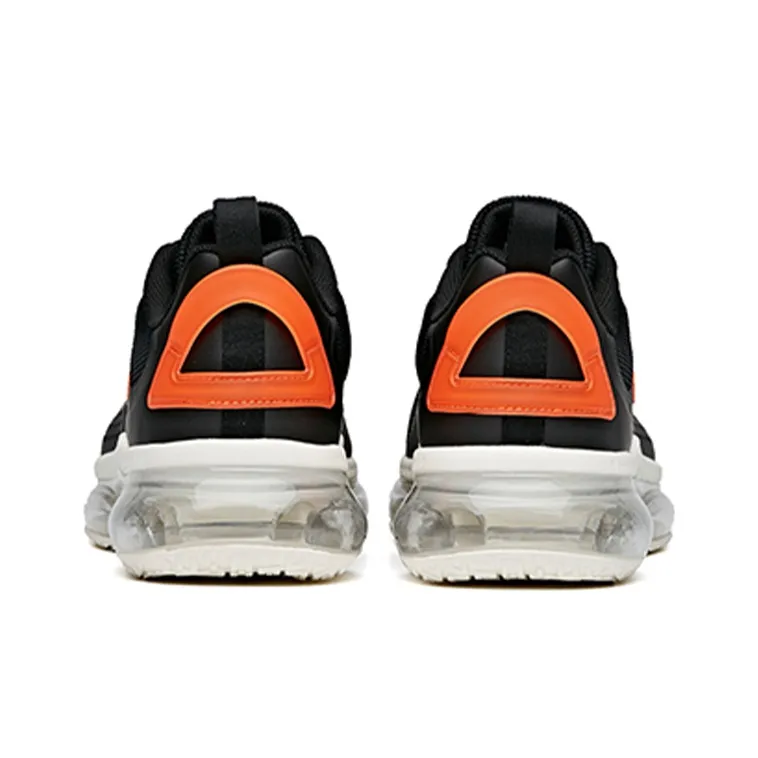 Anta Cushioning, Slip Resistant, Abrasion Resistant, Breathable Low Top Running Shoes Men's Black Orange-4