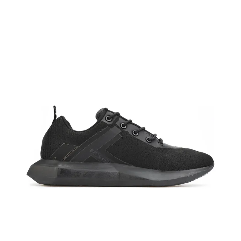 NORVINCY Wear Resistant Slip Resistant Low Top Running Shoes Unisex Black-1
