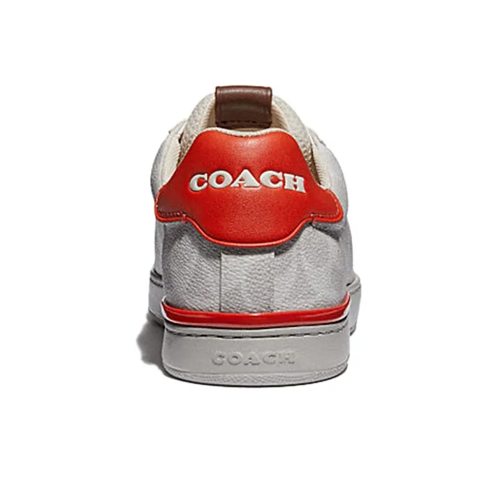 COACH CitySole Lowline Low Top Stylish Skateboarding Shoes Men's Gray Red-4