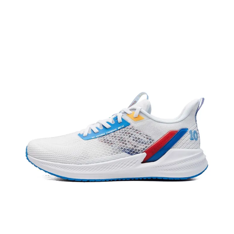 361° QU!KFOAM Slip Resistant, Breathable, Lightweight Low Top Running Shoes Men's White Blue Red-0