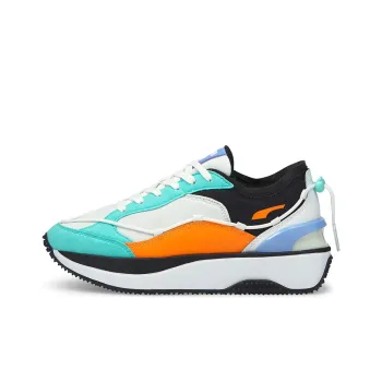 PUMA Cruise Rider Trainer Lace Low-Top Running Shoes Women's White Blue Yellow