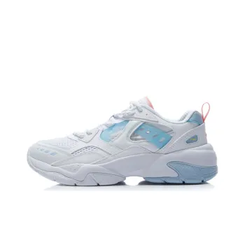 LiNing Joyful Travel Lightweight And Breathable Low Top Running Shoes Women's Light Blue White