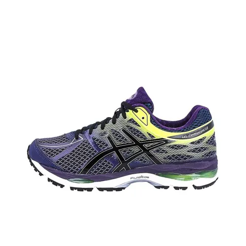 Asics Gel-Cumulus 17 Running Shoes Men Low-Top Purple/Yellow