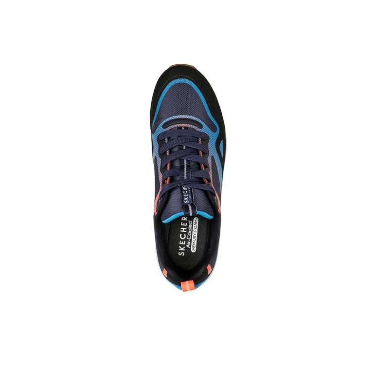Skechers Uno 2 Low-Top Casual Shoes Men's Blue Black Red-3