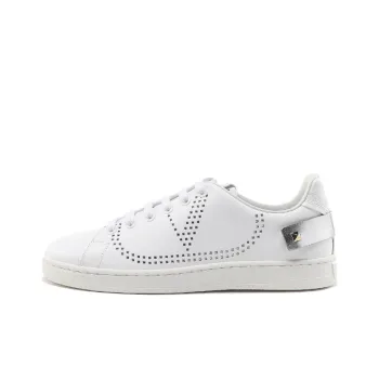 Valentino Garavani Low Top Skateboard Shoes Women's White Silver