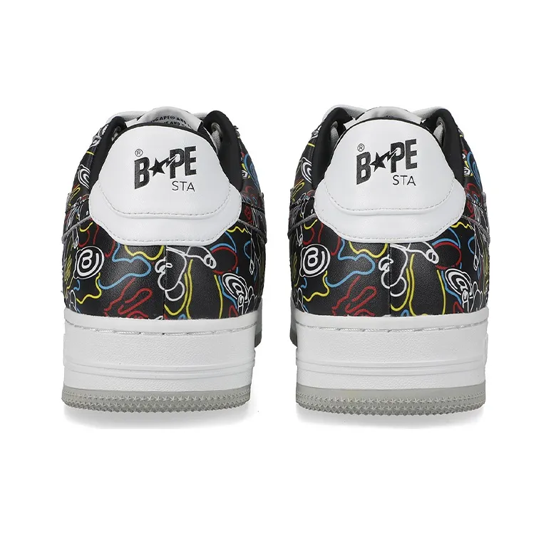 Medicom Toy x A BATHING APE STA 'BE@R CAMO' Stylish Skateboarding Shoes Women's Black Camouflage-2