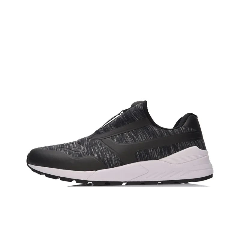 LiNing 2000 Techpack Cushioned Anti-Slip Wear-Resistant Breathable Lightweight Low-Top Running Shoes Unisex Black White-0