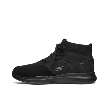 Skechers Go Run Mojo Cushioning Anti-Slip And Wear-Resistant Mid-Top Casual Running Shoes Men's Black