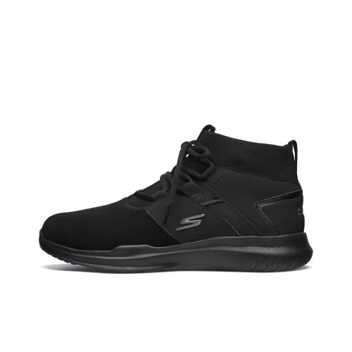 Skechers Go Run Mojo Cushioning Anti-Slip And Wear-Resistant Mid-Top Casual Running Shoes Men's Black
