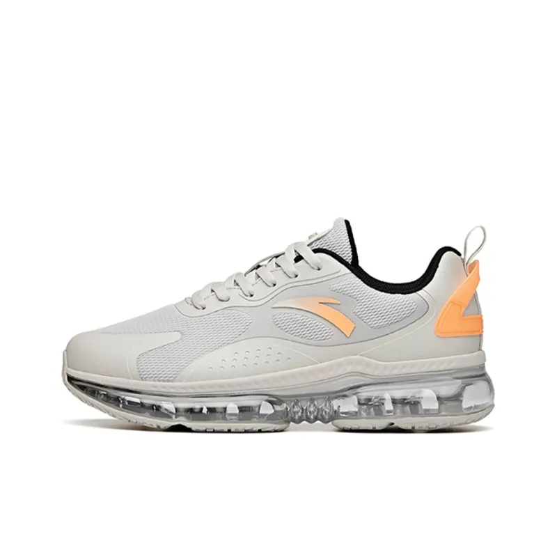 Anta Cushioning, Slip Resistant, Abrasion Resistant, Breathable Low Top Running Shoes Men's Gray Orange Black-0