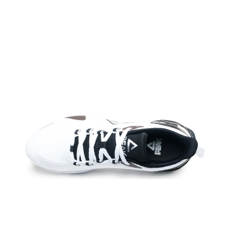 PEAK Porcelain Shadow Cushioning, Slip Resistant, And Abrasion Resistant Low Top Running Shoes Men's White Black-3