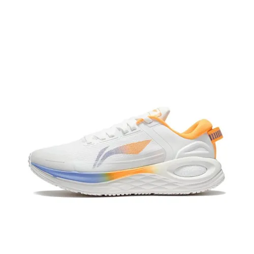 LINING Furious Rider 6.0 Essential Running Shoes Men Low-Top Mist White/Fluorescent Mango