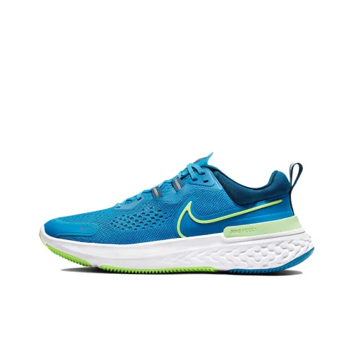 Nike React Miler 2 Running Shoes Men Low-Top Blue/Green