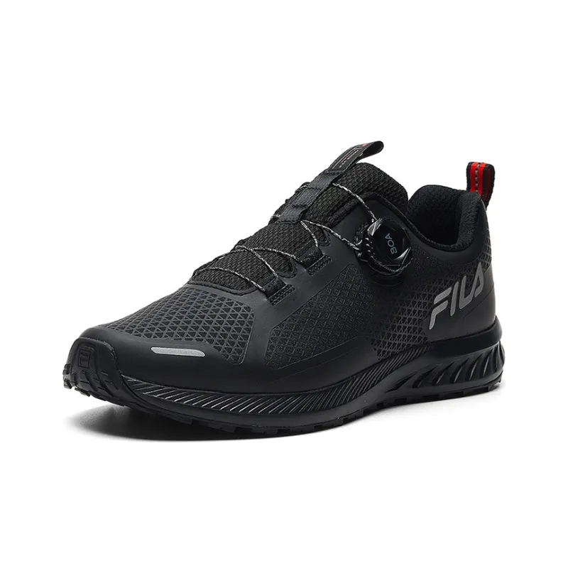 FILA Fence Cushioning Anti-Slip Wear-Resistant Breathability Low-Top Outdoor Shoes Men's Black-1