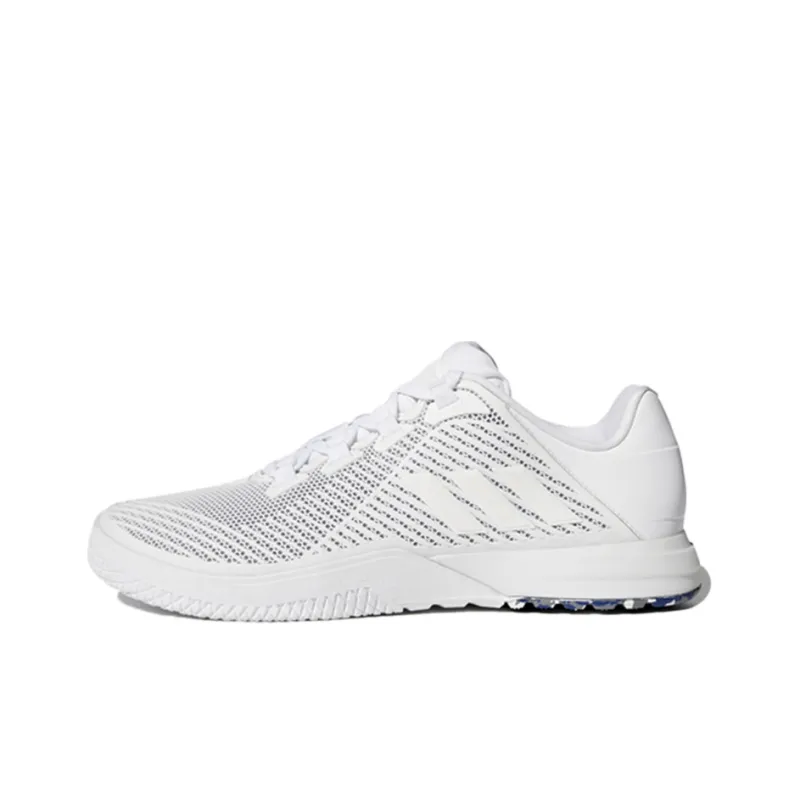 Adidas CrazyPowe Anti-Slip Wear-Resistant Low-Top Running Shoes Men's White Blue-0
