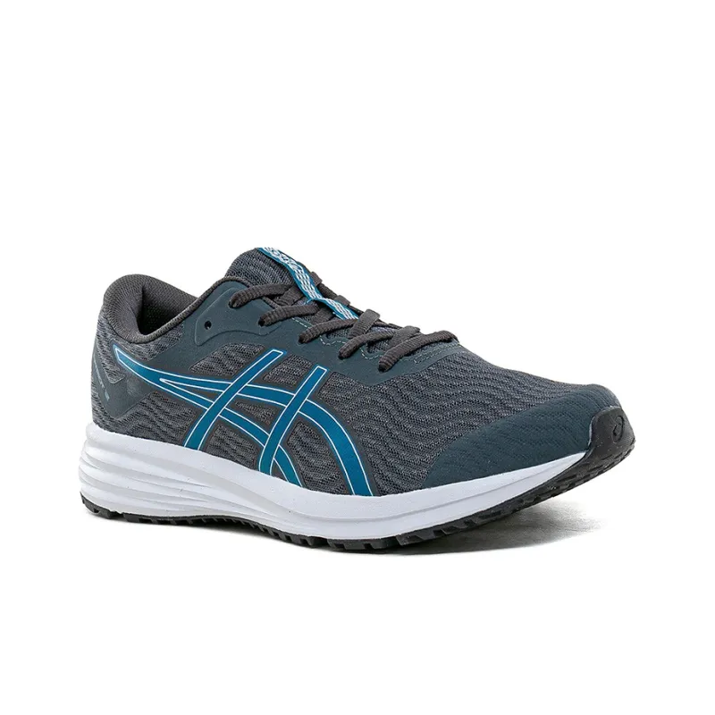 Asics Patriot 12 Wear-Resistant Low-Top Running Shoes Men's Gray Blue-1
