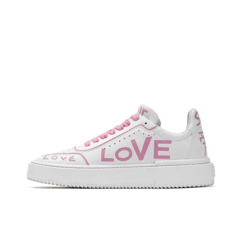 Stuart Weitzman Skateboard Shoes Women's Low-Top Crystal Pink