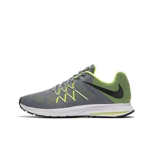 Nike Zoom Winflo 3 Running Shoes Men Low-Top Gray/Yellow