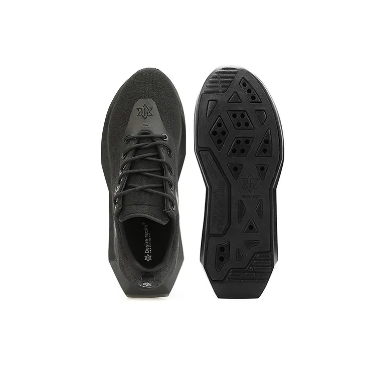 NORVINCY Wear Resistant Slip Resistant Low Top Running Shoes Unisex Black-2