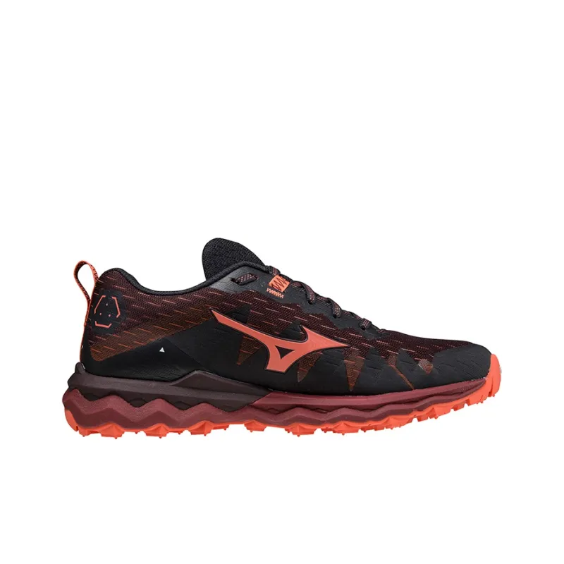 Mizuno Wave Daichi 6 Breathable Low Top Running Shoes Women's Black Red-1