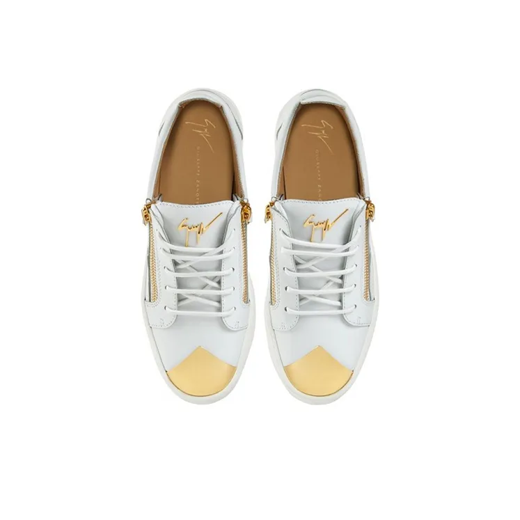 Giuseppe Zanotti/GZ Low Top Skateboard Shoes Men's White Gray-3