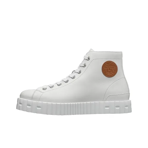 HERMES Climb Skateboard Shoes Women's High-Top White