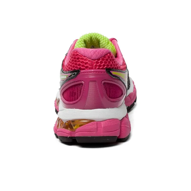 Asics GEL-Nimbus 16 Breathable Low-Top Running Shoes Women's Lime Silver-4
