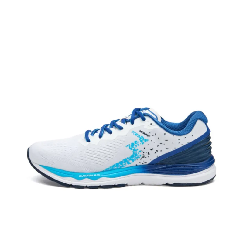 361° Cushioning Anti Slip And Wear Resistant Low Top Casual Running Shoes Men's White Blue-0
