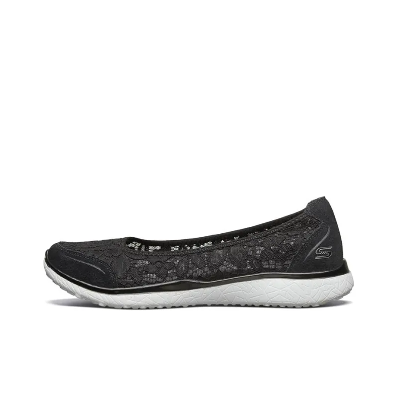 Skechers Microbuest Cushioning Anti-Slip And Wear-Resistant Low-Top Casual Shoes Women's Black-0
