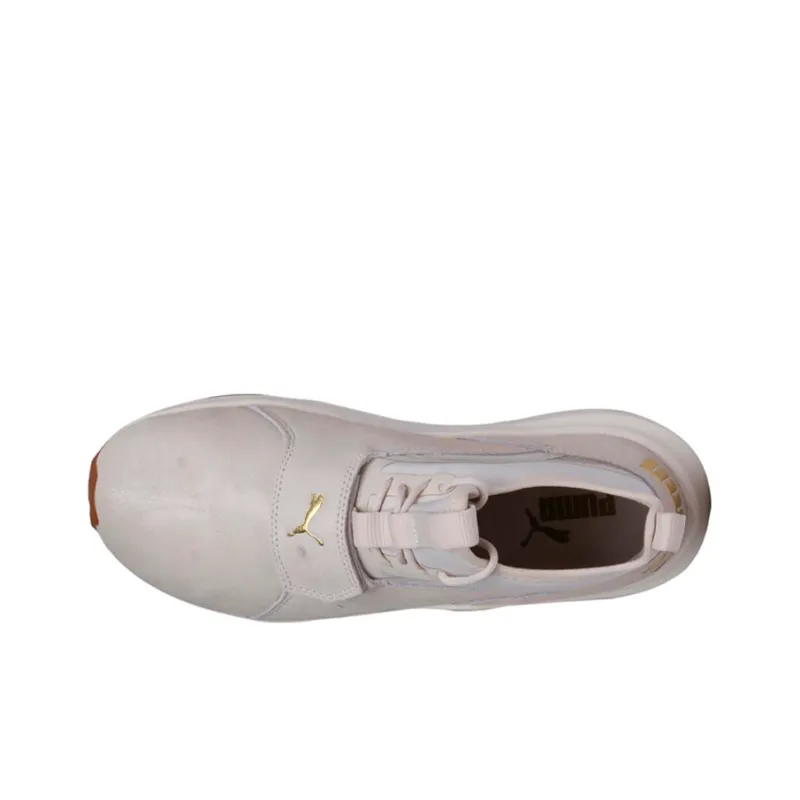 PUMA Phenom Oceannaire Anti-Slip Wear-Resistant High-Top Running Shoes Women's Ecru-3