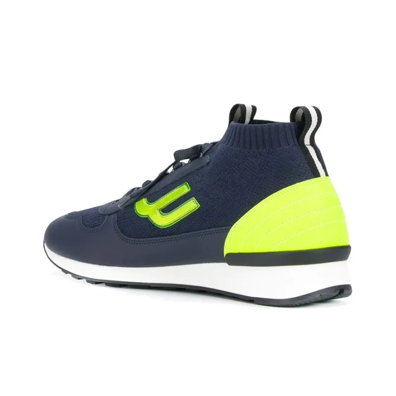 BALLY Shock Absorbers With Slip Resistant And Abrasion Resistant Properties Mid Top Running Shoes Men's Blue-3
