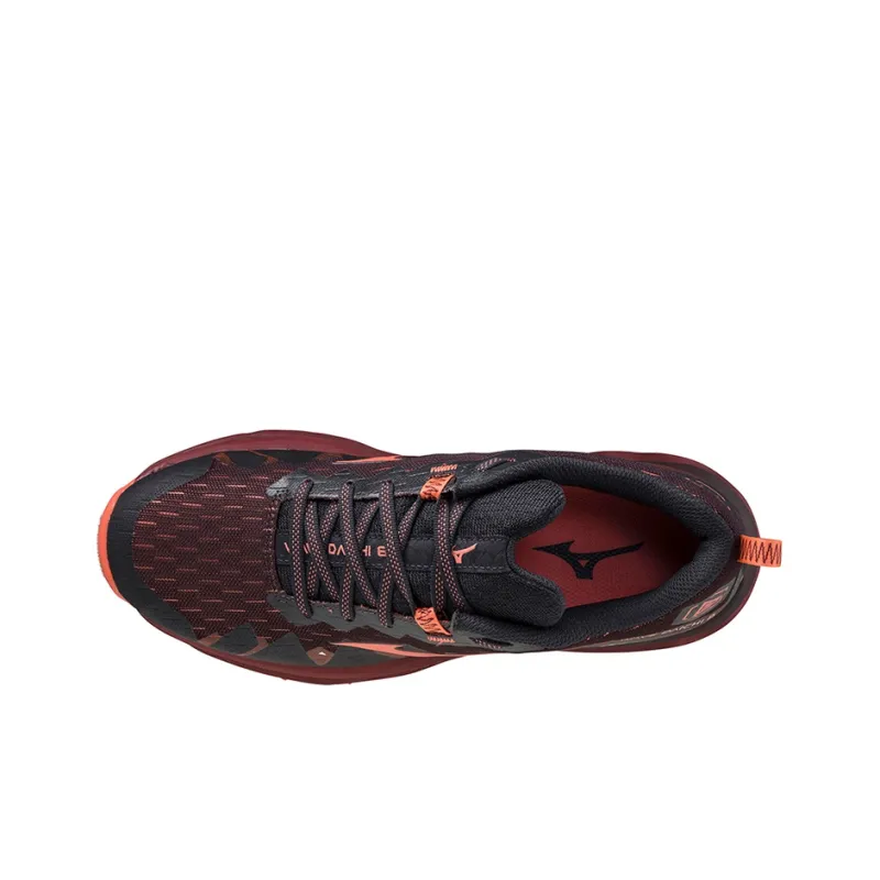 Mizuno Wave Daichi 6 Breathable Low Top Running Shoes Women's Black Red-2