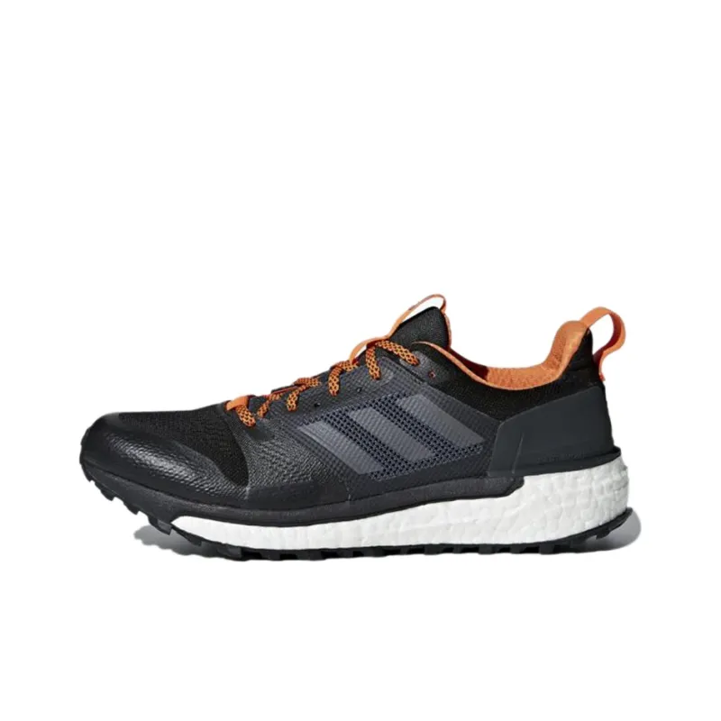 Adidas Supernova Slip-Resistant Low-Top Running Shoes Men's Black Gray Orange-0
