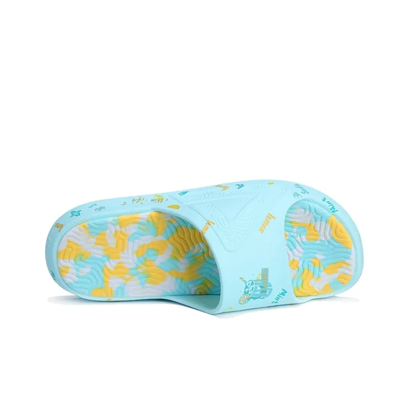 UZIS x PEAK Slide Slippers Men's Blue Yellow-3