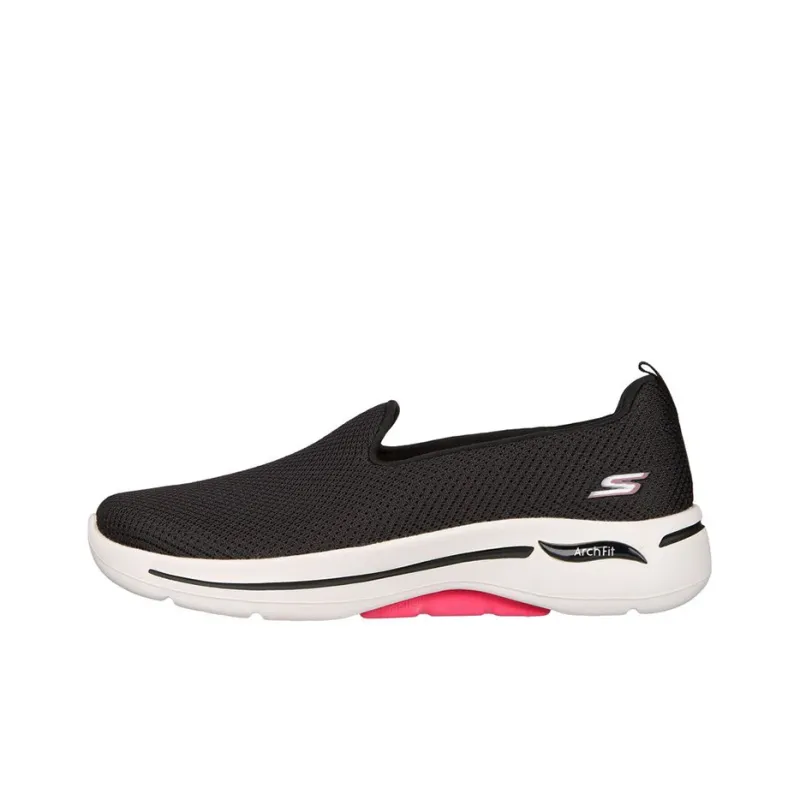 Skechers Go Walk Arch Fit Rateful Cushioning Anti-Slip And Wear-Resistant Low-Top Casual Shoes Women's Black Pink-0