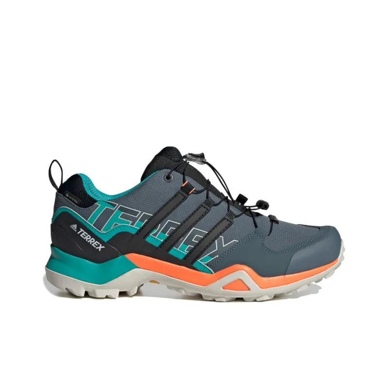 Adidas Terrex Swift Slip-Resistant Low-Top Trekking Shoes Men's Green Black Orange-1