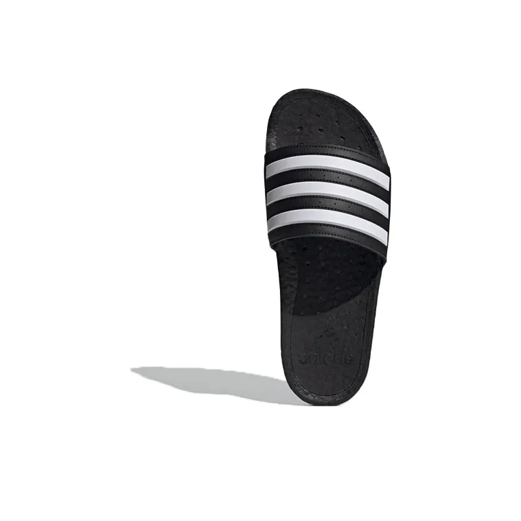 Adidas Adilette Boost Slides Black White Stripes-4