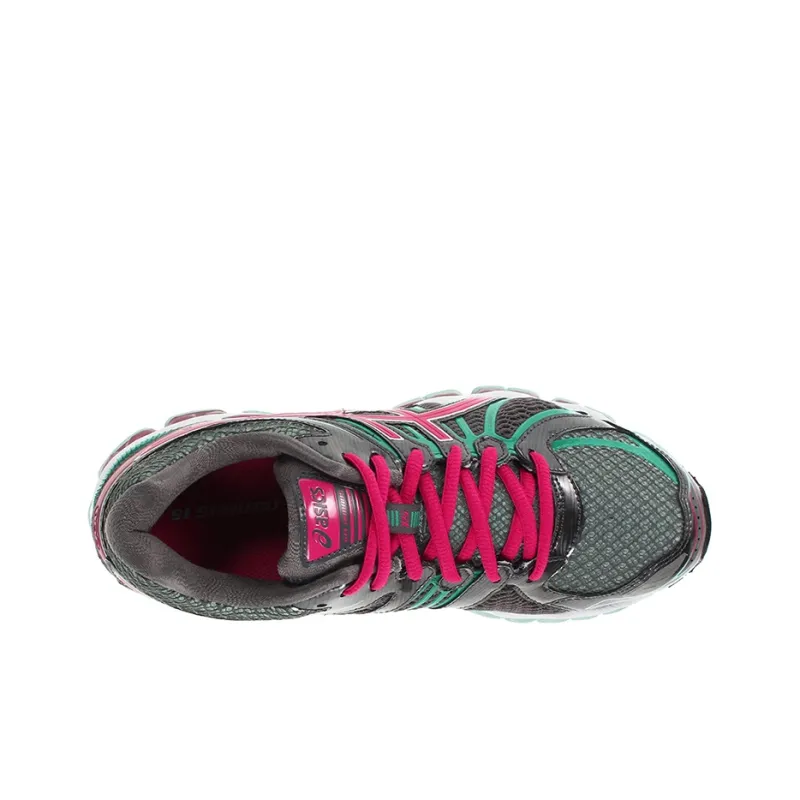 Asics GEL-Nimbus 15 Running Shoes Women's Low-Top Gray/Green/Red-3