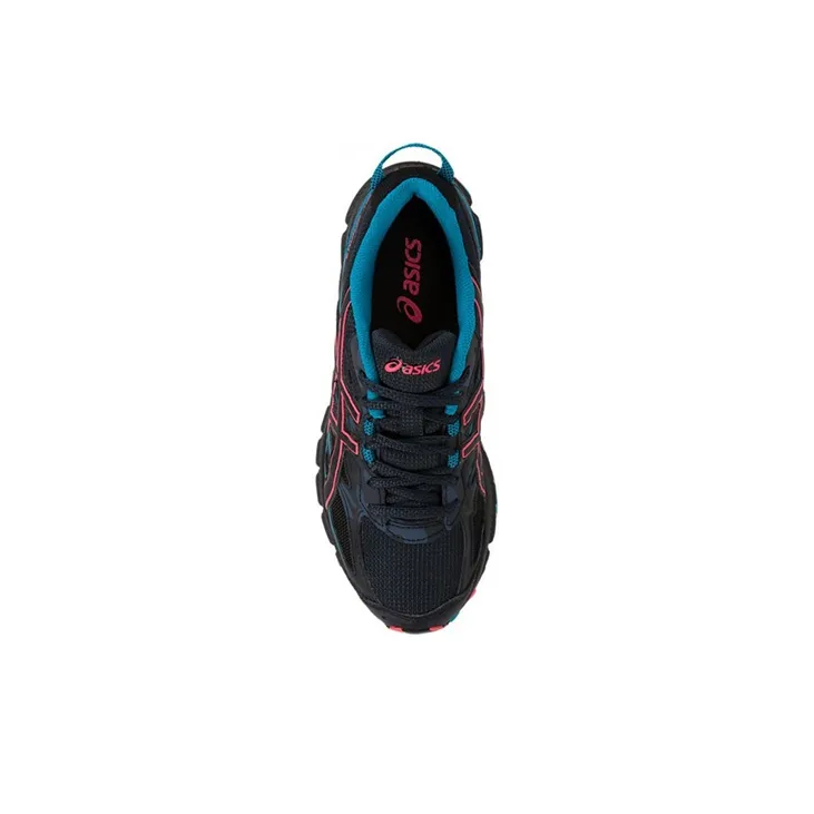 Asics Gel-Scram 3 Anti-Slip And Wear-Resistant Breathable Low-Top Running Shoes Women's Black Blue Red-2