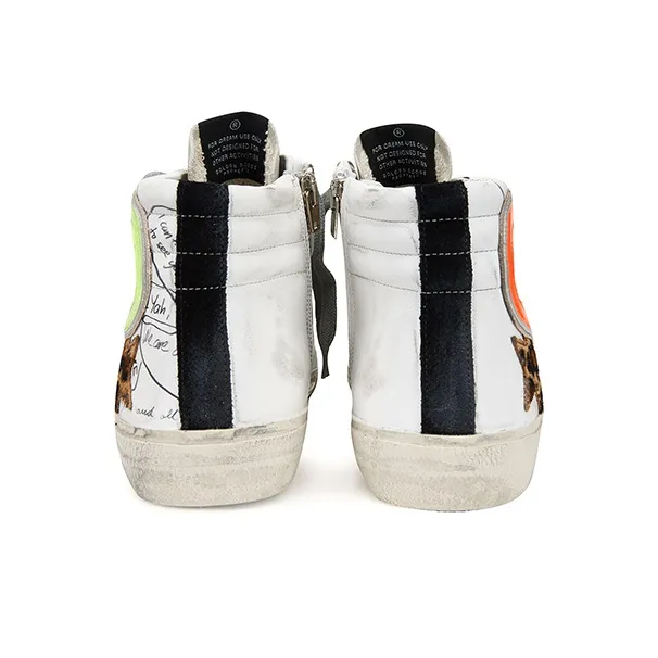 Golden Goose Slide High-Top Stylish Skateboarding Shoes Men's White-2