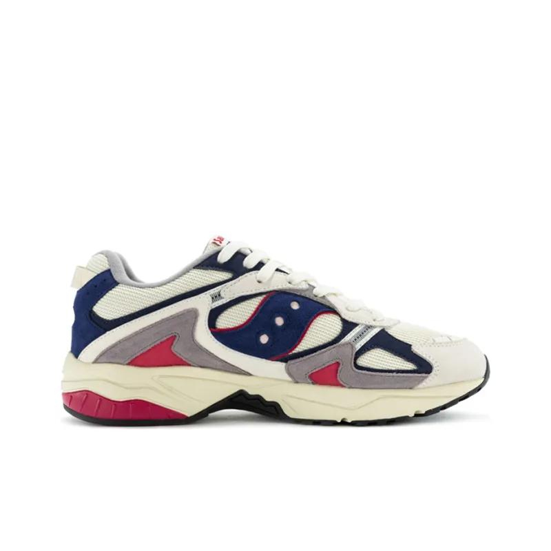 Saucony GSD 90S Cushioning Low Top Running Shoes Unisex White Blue Vintage-1