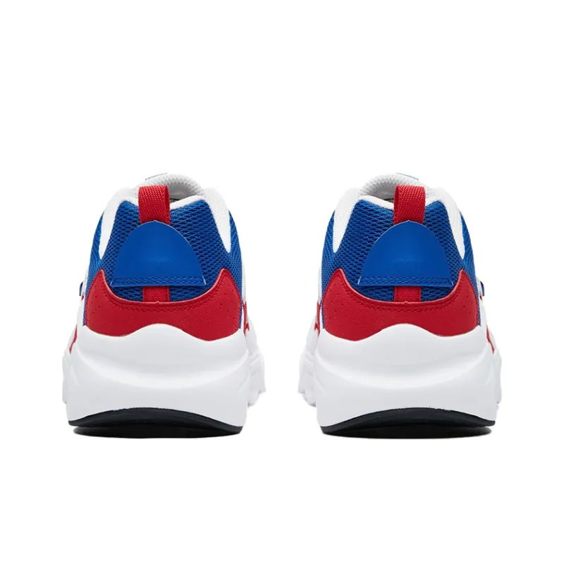 Anta Cushioned Slip-Resistant Abrasion-Resistant Breathable Low-Top Running Shoes Men's White Blue Red-3
