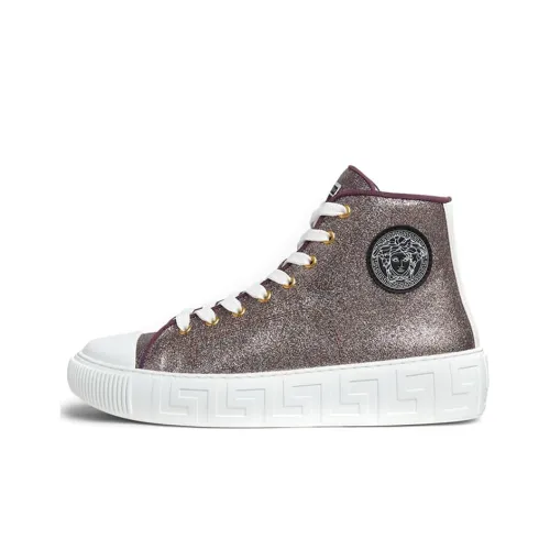 VERSACE Greca High Top Metallic Gold