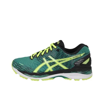 Asics GEL-Nimbus 18 Wear-Resistant Slip-Resistant Low-Top Running Shoes Men's Green Yellow