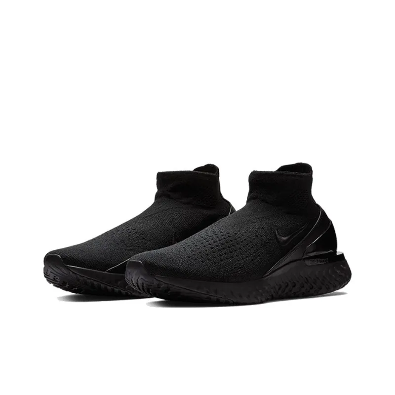 Nike Rise React Flyknit Triple Black-2